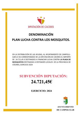Imagen SUBVENCIONES - DENOMINACIÓN PLAN LUCHA CONTRA LOS MOSQUITOS.